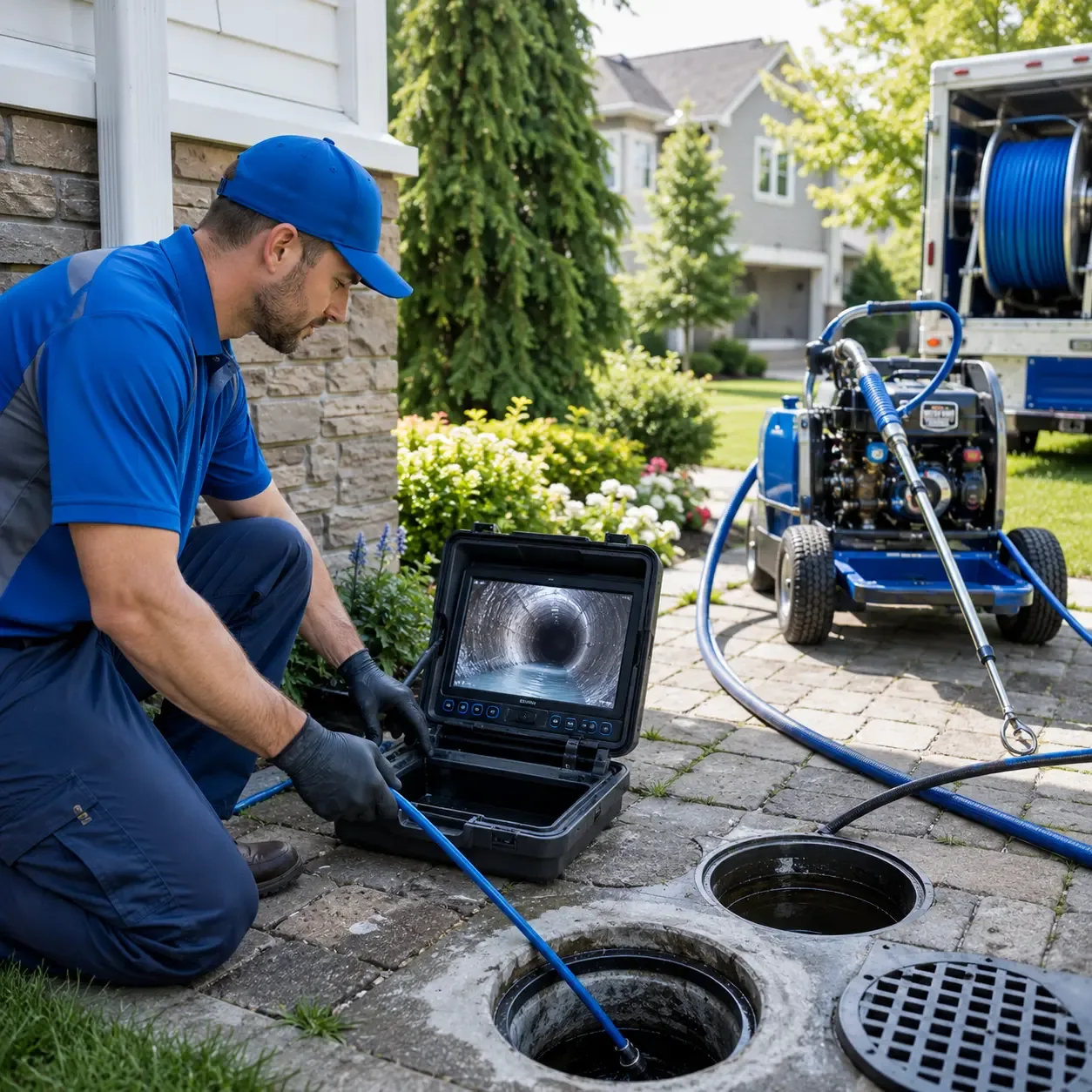 Outdoor drain cleaning professionals serving Falmouth, IN